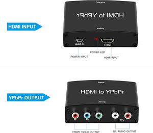 Justlink Convertidor HDMI a Componentes, HDMI a YPbPr 5RCA RGB + R/L Converter V1.4 con Soporte de Salida de Audio R/L para MacBook TV - Product Image 6