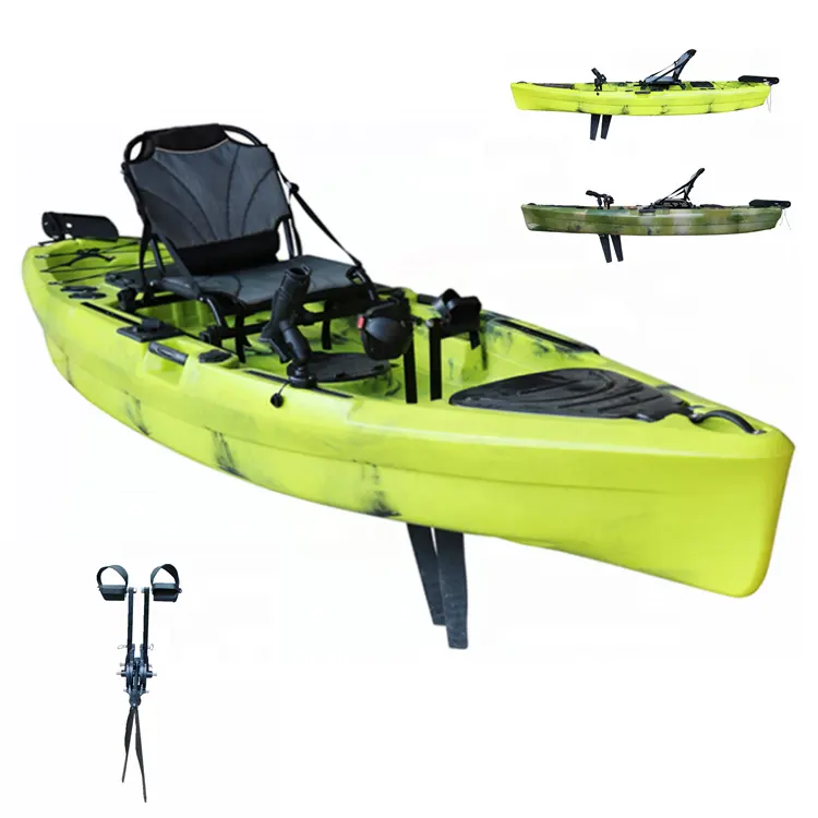 11.6 Foot Mirag Compass Pedal kayak paddle Predator, Ocean Fins Pedal Kick up Kayak Fishing Single Seat canoa/kayak con motore