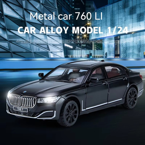 1:24 Scale Diecast <strong>Model</strong> for BWM 760LI Metal Toy Car with Sound &amp; Light Pullback Decorative Ornament Coche Modelo Del Metal - Product Image 2