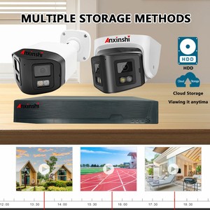 Nuevo modelo 4MP 2CH POE Kits de cámaras IP con cuerpo humano y sistema de cámara CCTV para el hogar Sistema de cámara gran angular de 180 ° - Product Image 3