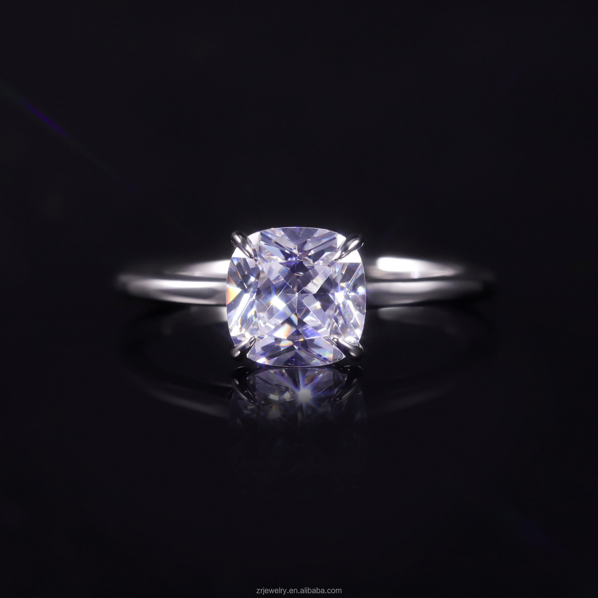 Anello con Moissanite da 1 carato, misura 10