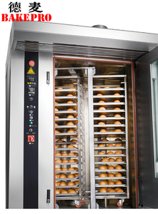 Bakepro 12 מגשים דיזל רוטרי מכונת אפיית אפייה עם קיטור עבור מאפייה תנור מתלה סיבובי גז עם טרולי יחיד - Product Image 6