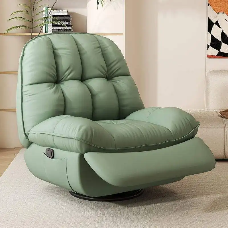 Wholesale Luxury Modern Living Room Electric Rotating Rocking Reclining Single Lazy Lexus Cabin Leather Sofa Chair