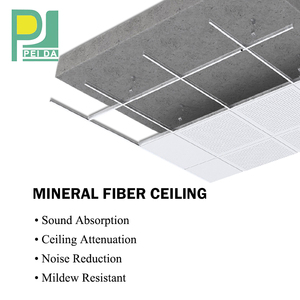 Eccellenti prestazioni di umidità 20Mm acustico minerale pannello in fibra minerale in fibra di soffitto per soffitto