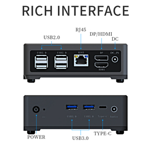 N95 N100 Mini Pc <strong>Built</strong>-in <strong>WiFi</strong> Compatible Win 11 Linux <strong>Desktop</strong> Home Office Game Dual Network Port Box Mini PC - Product Image 5