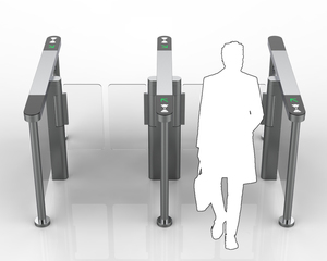Torniquetes de puerta de barrera oscilante electrónica con sistema de control de acceso de puerta de escáner de código de barras - Product Image 2