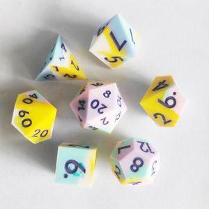 Silikon zar seti DND kurulu oyunu ejderha ve funfuncoc koşu ekibi TRPG Cthulhu Faceted D4-D20 7 parça Set - Product Image 4