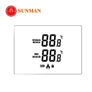 Schermo di visualizzazione lcd digitale piccolo tn va segmento del termostato della stanza personalizzata termostato e umidità - Product Image 5
