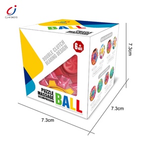 Chengji kunststoff <span class=keywords><strong>puzzle</strong></span> ballspielzeug spielzeug pädagogisch fingerspitze rotation leuchtend dekompression massage regenbogen ball würfel für kinder