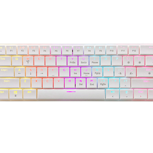 Mini Teclado mecánico personalizado de fábrica de 61 teclas, 60% tri-modo, retroiluminación LED RGB de colores mezclados, Teclado mecánico para Juegos de oficina - Product Image 1