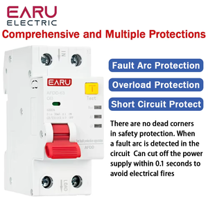 AC220V dispositivo di protezione guasti RCBO RCCB MCB interruttore interrotto sovraccarico terra perdita di corto circuito di protezione AFDD-63 - Product Image 5