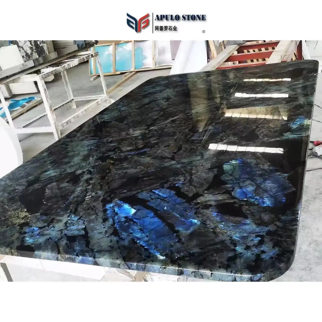 Granito naturale personalizzabile pavimenti piastrelle Lemurian Labradorite blu granito per parete pannello cucina granito controsoffitto