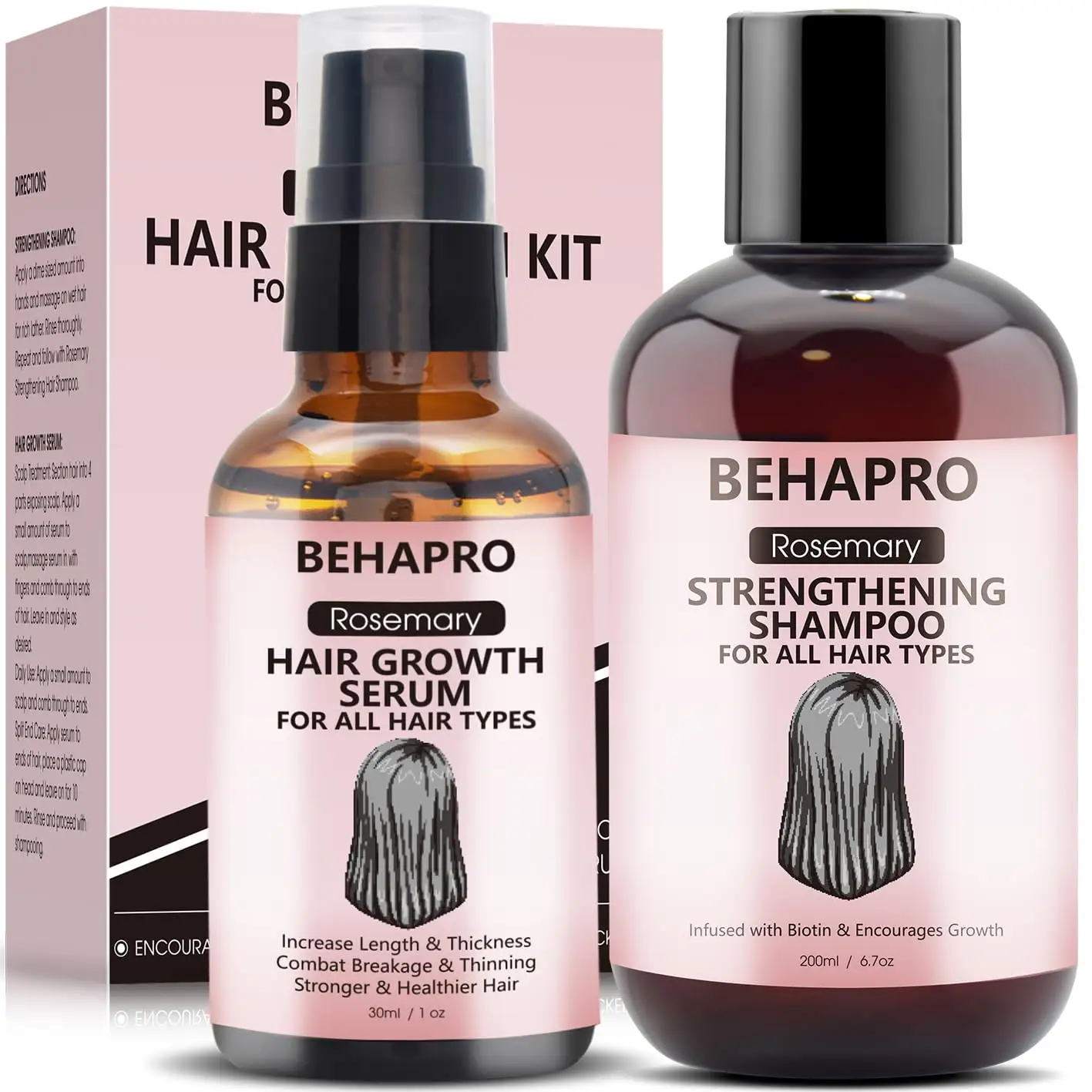 Herren Routine Haarwuchs Produkte Haarpflege Biotin Shampoo und Conditioner Set für Frauen Haarausfall