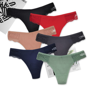 <strong>V</strong> Waist Sexy Lace <strong>G</strong>-<strong>String</strong> Cotton Women Panties Bikini Ladies Intimates Girls Thongs - Product Image 6