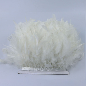 Dây ruy băng viền lông vũ Thổ Nhĩ Kỳ thủ công màu trắng dùng cho may vá, trang trí váy cưới & tua rua trang trí trên băng dính cho quần áo & đồ trang trí - Product Image 6