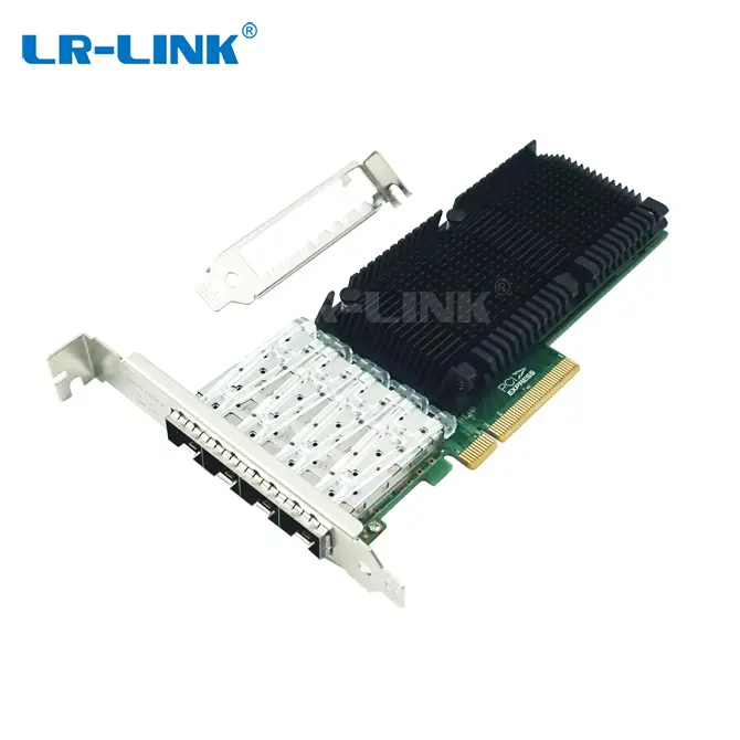 LR-LINK marka LRES1005PF-4SFP + PCIe v3.0 x8 10Gb dört bağlantı noktalı 4 * SFP + 10 Gigabit Fiber sunucu adaptörü