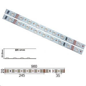 EM-980-21นำแถบที่ใช้สำหรับด้านคู่บางผ้า Led กล่องไฟโฆษณา LED Backlit แผง - Product Image 4