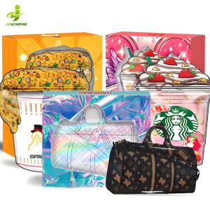 ถุง Mylar แบบไดคัทพิมพ์ลายเองได้8th 3.5กรัม3.5คุกกี้ลูกอม7กรัมกันกลิ่น ziplock แบบพิเศษมีซิปล็อค