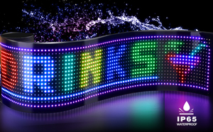 Гибкий RGB светодиодный дисплей USB прокручивающийся светодиодный вывеска доска управление приложением DIY мягкий экран для торгового центра IP65 рейтинг - Product Image 5