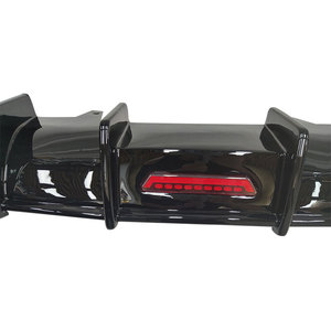 סגנון kb b9 מפזר שפתיים אחורי שחור עבור <span class=keywords><strong>audi</strong></span> a4 b9 2017-2019 החלפת פגוש אחורי - Product Image 5