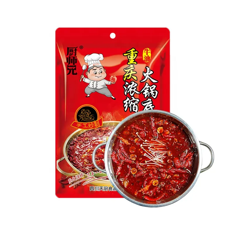 천추 매운 냄비 300g 중국 요리 스프 베이스 맛있는 매운 맛 조미료 냄비 조미료 전골 베이스