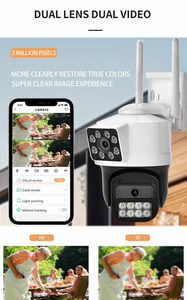 Icsee Wireless IP Home Security <strong>Camera</strong> Full HD 6MP Dual Lens with High-Speed Spherical WiFi PTZ Two-Way Audio Dual Video - Product Image 2