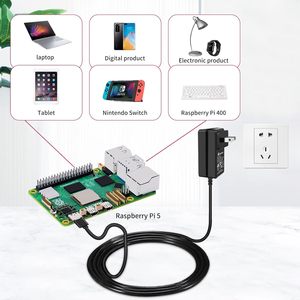 27W <strong>Power</strong> Supply for <strong>Raspberry</strong> <strong>Pi</strong> 5, PD Adapter USB C 5V 5A <strong>Power</strong> Adapter for <strong>Raspberry</strong> <strong>Pi</strong> 5 8GB 4GB - Product Image 3