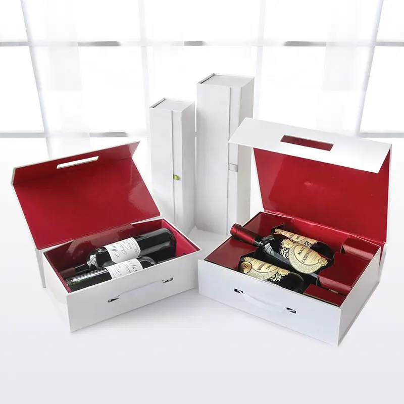 Caja de cartón para vino de lujo, caja de cartón para vino, 6, 8, 12, con impresión personalizada de fábrica