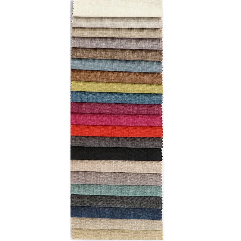Wholesale polyester linen curtain fabric upholstery hometextile online for sale