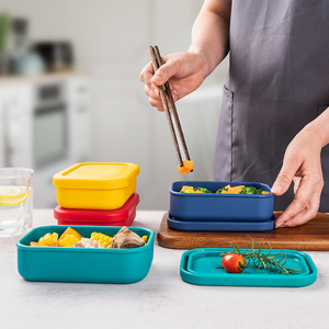 300ML Recycle <strong>Silicone</strong> Lunch Box Food Freezer <strong>Container</strong> for Storage Fresh Fruit - Product Image 5