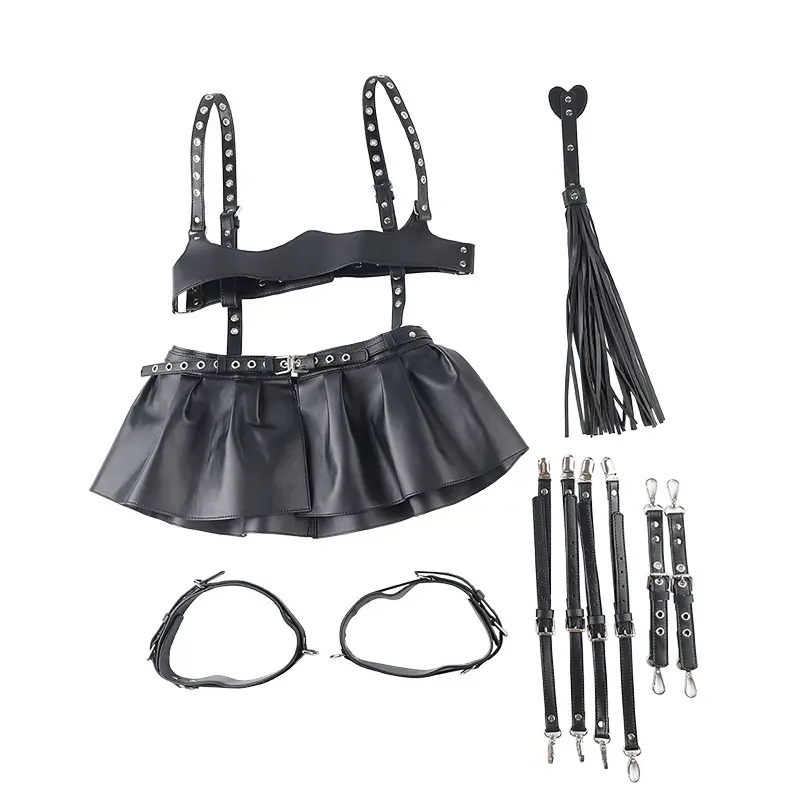 Vestido sexy para adultos, itens sensuais da mulher e marido flerte bondage