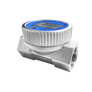 Dijital türbin debimetre 6 puan/1 inç yüksek hassasiyetli alüminyum alaşım su geçirmez debimetre büyük akış su ve yağ - Product Image 1