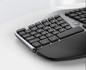 Teclado ergonómico inalámbrico con reposamuñecas para Windows/Mac, teclado con diseño dividido, USB - Product Image 2