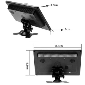 Podofo 10,1 ''HD LCD Monitor Mini TV y pantalla de ordenador Color CCTV Pantalla para Raspberry PI Sistema de seguridad para el hogar Gaming PC - Product Image 4