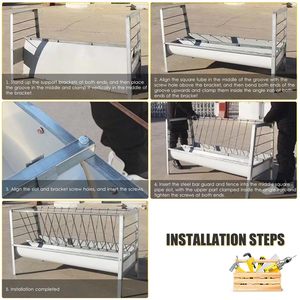 Jh-mech dễ dàng để lắp ráp 2 trong 1 hay & hạt <span class=keywords><strong>Feeder</strong></span> Heavy-Duty công suất lớn thép mạ kẽm feeders cho chăn nuôi - Product Image 5