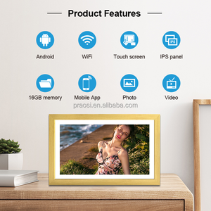 Shenzhen Factory Customize Wooden <strong>Frame</strong> 21.5 22 Inch Anti-Glare IPS LCD Display Frameo WiFi Touch Screen Digital Art Photo <strong>Frame</strong> - Product Image 5