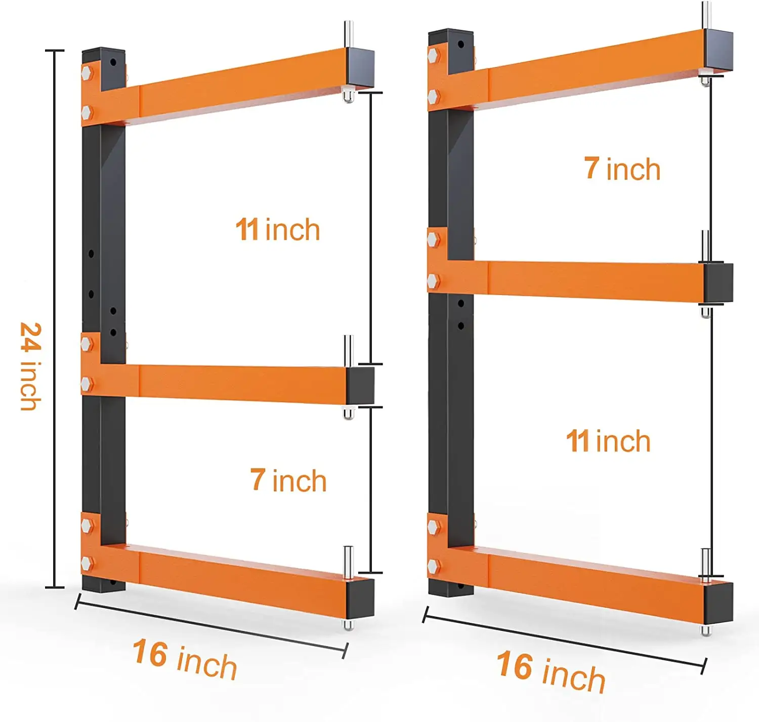 Hochleistungs-Holzlager halter für die Wand montage Holz lager regal mit 6-stufigem System