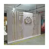 High Quality Beautifully Engraved Acrylic White Royal backdrop wedding background Event Wedding Stage Event Decoration