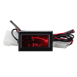 Termómetro Digital con puntero de 5V de doble chasis con pantalla LCD, instrumentos rectangulares, medidor de temperatura del agua personalizable