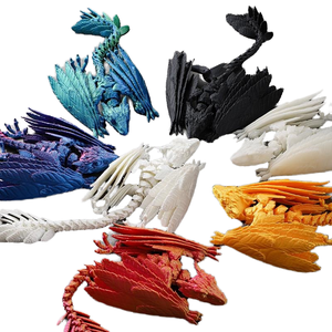للبيع بالجملة ثلاثي الأبعاد مطبوع Archaeopteryx الريش التنين الطائر التيروصور المنقولة نموذج محاكاة مشترك الديناصورات الحيوانات البلاستيكية - Product Image 4