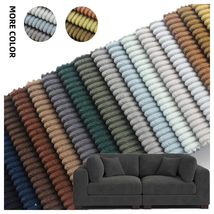 Tela de tapicería de pana para sofá de poliéster 100% textil para el hogar tela de tapicería de pana de terciopelo impermeable para sofá