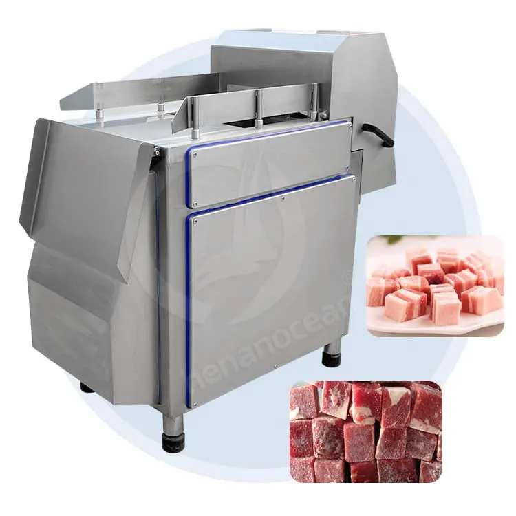OCEAN 저렴한 고기 큐브 다이서 커터 냉동 치킨 고기 큐브 컷 머신 산업용 쇠고기 컷 머신
