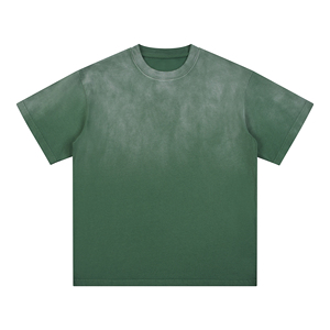 Hotsaleing erkek yıkanmış degrade renk nefes t-shirt sokak tarzı retro tshirt için trendy unisex ile aynı paragraf - Product Image 6