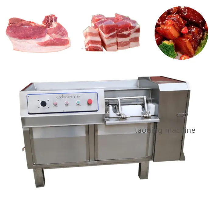 Máquina cortadora de carne de lomo de fábrica Máquina cortadora de carne congelada Máquina cortadora de cubitos de carne de res