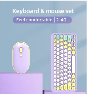 Venta al por mayor Retro 2,4 GHz Teclado inalámbrico y ratón Combo Set RGB retroiluminado 104 Teclas Interfaz USB Computadora Teclas de colores mezclados - Product Image 3