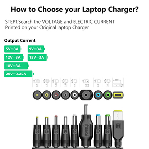 Adattatore di alimentazione Desktop di ingresso universale 65W più connettori CC (3.51,35mm/5.52,1mm) per l'attrezzatura - Product Image 3