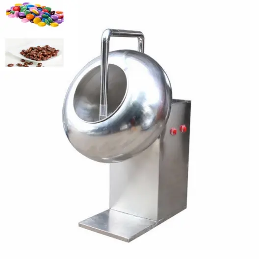 Çikolata Panning makinesi/paslanmaz çelik kaplama kazanı makinesi için susam/otomatik badem şeker kaplama makinesi