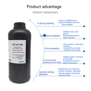 CMYK 6色光泽紫外印刷油墨用于标志印刷机紫外油墨紫外平板打印机 - Product Image 2