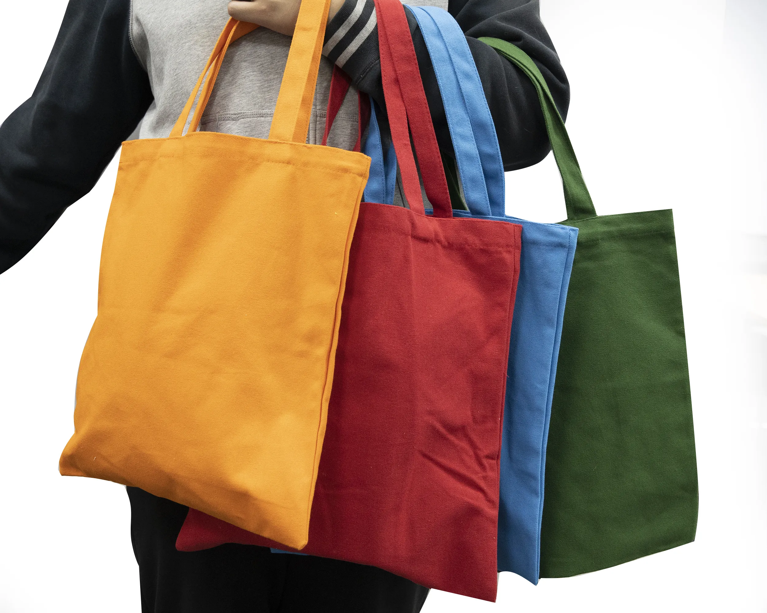 Borse ecologiche grandi ecologiche personalizzate borsa Tote in tela di cotone nera bianca personalizzata riciclata con Logo