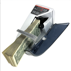 Mini pantalla LED portátil contador de dinero moderno enchufe de la UE/EE. UU. Máquina de conteo de moneda financiera Handypack billete en todo el mundo - Product Image 1